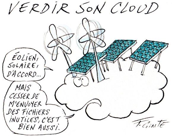 Dessin: Chercher son fournisseur de stockage « vert » en cloud